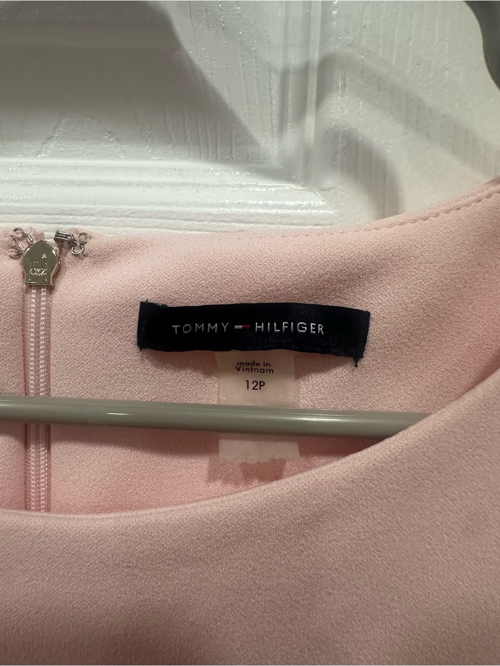 Label view of pink women's garment